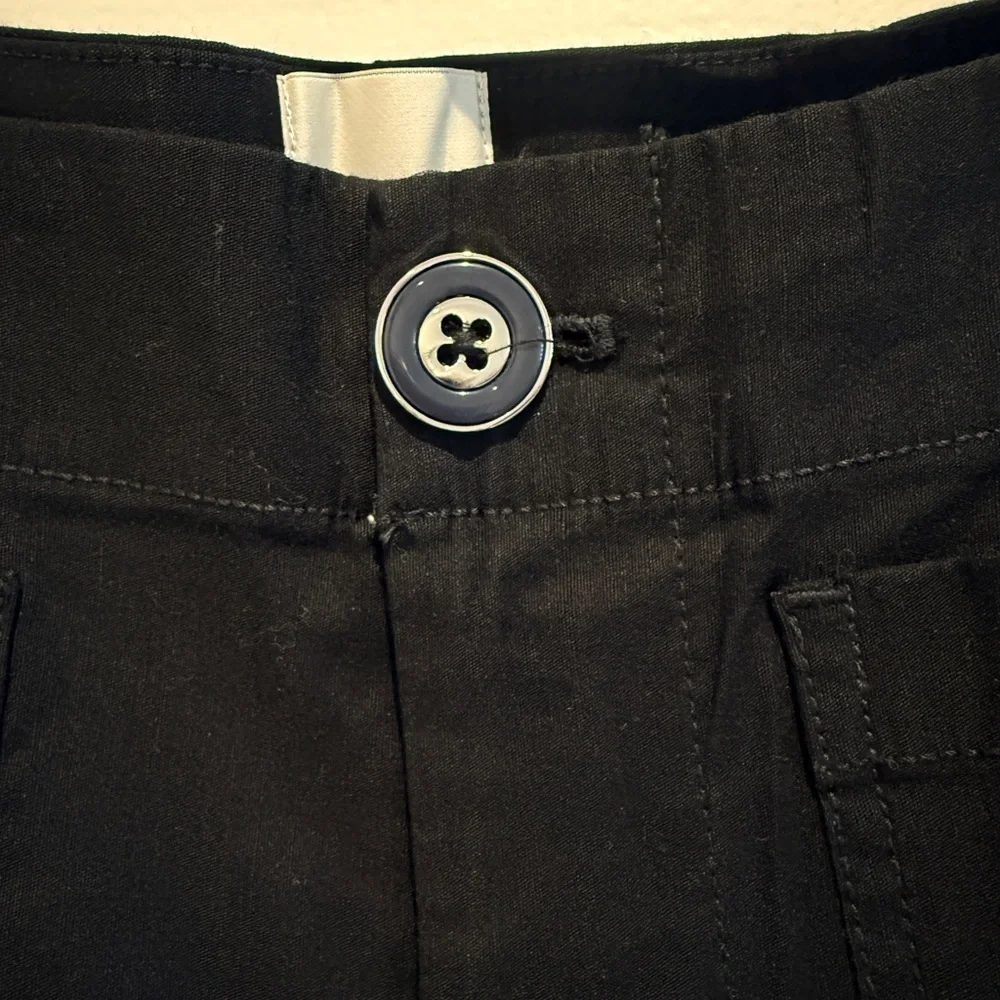 NWT Maeve Anthropologie US 8 Linen Blend Capri Black Pants - Picture 9 of 15